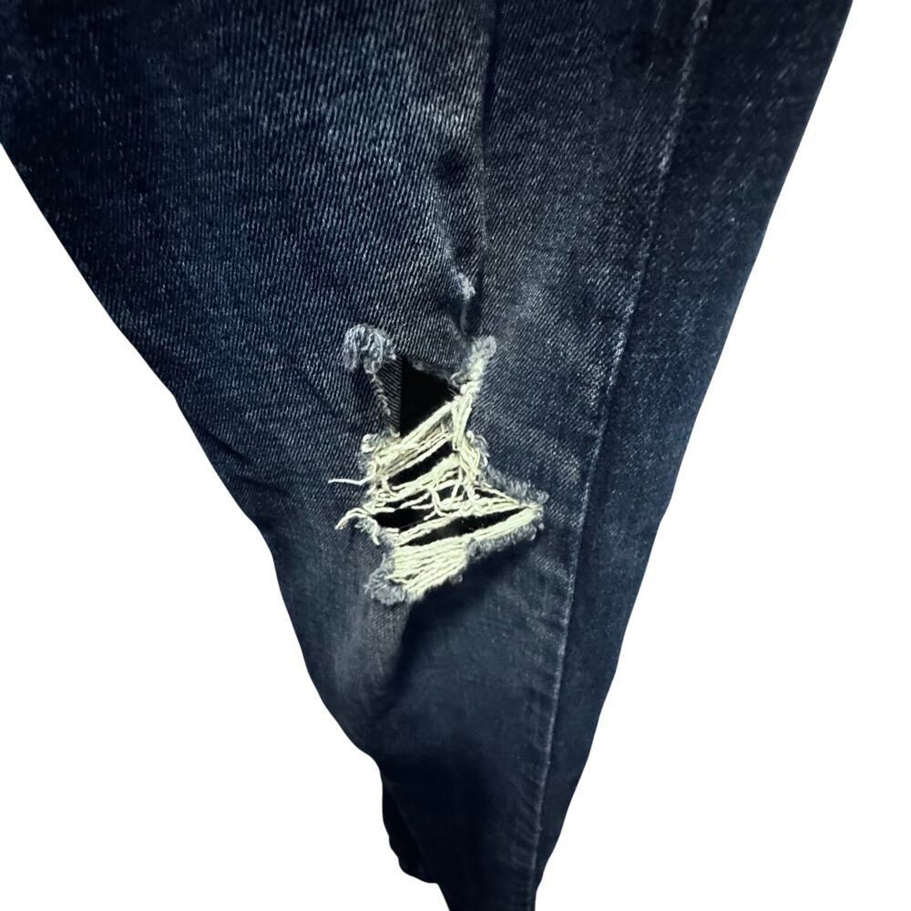 Y2K Hollister Slim Straight Jeans Mens 30x32 Distressed Blue Denim Ripped Skater - Picture 4 of 7